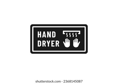 Vector de etiqueta del secador de mano o vector de signo del secador de mano. Etiqueta de secador de la mejor mano para productos, aplicaciones, sitios web, diseño de impresión y más sobre secador de mano.