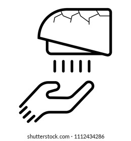 Hand dryer line icon
