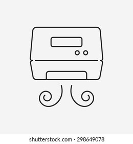 Hand dryer line icon