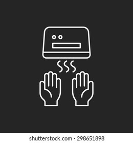 Hand dryer line icon
