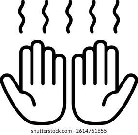 Hand Dryer Line Vector Icon Design