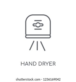 Hand dryer linear icon. Modern outline Hand dryer logo concept on white background from cleaning collection. Suitable for use on web apps, mobile apps and print media.
