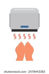 Hand dryer. Simple flat illustration.