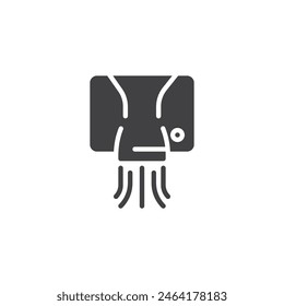 Hand dryer vector icon. filled flat sign for mobile concept and web design. Hand Dryer Machine glyph icon. Symbol, logo illustration. Vector graphics