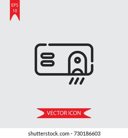 Hand dryer vector icon, illustration symbol