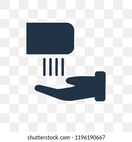 Hand dryer vector icon isolated on transparent background, Hand dryer transparency concept can be used web and mobile