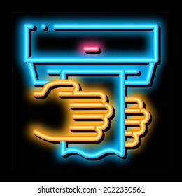 Hand Drying Air Wipe neon light sign vector. Glowing bright icon Hand Drying Air Wipe sign. transparent symbol illustration