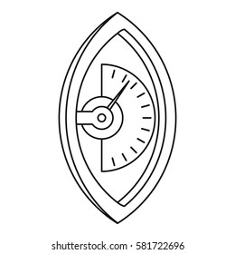 Hand dynamometer icon. Outline illustration of hand dynamometer vector icon for web