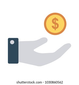 hand earn dollar
