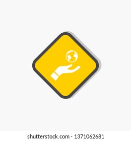hand and earth icon