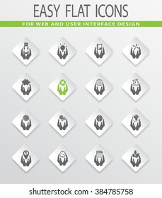 Hand easy flat web icons for user interface design