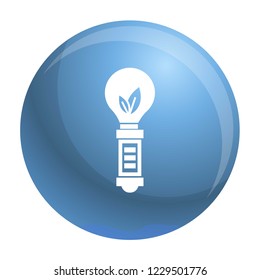 Hand eco bulb icon. Simple illustration of hand eco bulb vector icon for web design isolated on white background