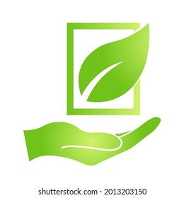 Icono de hoja verde ecológica Bio Naturaleza ecológica símbolo ecológico para web y negocios