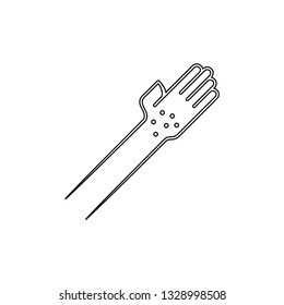 Hand eczema icon.