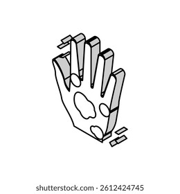 hand eczema isometric icon vector. hand eczema sign. isolated symbol illustration