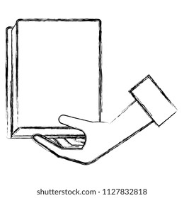 hand with education text books