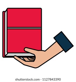 hand with education text books
