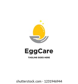 Hand And Egg Logo Icon Vector