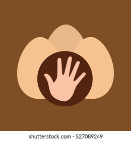 hand and eggs food icon vector illustration eps 10
