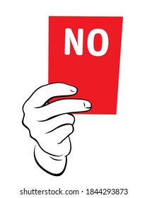 Mano con tarjeta electoral. Ilustración vectorial e icono. 