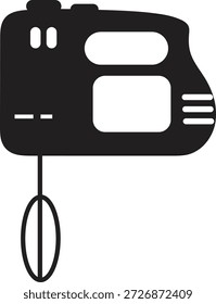 Hand Elektrischer Mischer Symbol Vektor Design Vorlage einfach und sauber und Silhouette eines Handmischers mit Schläger für Backen und Kochen Aufgaben