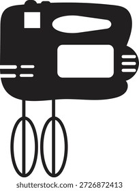Hand Elektrischer Mischer Symbol Vektor Design Vorlage einfach und sauber und Silhouette eines Handmischers mit Schläger für Backen und Kochen Aufgaben