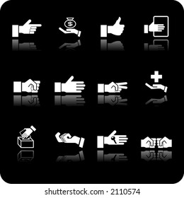 A hand elements icon set