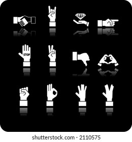 A hand elements icon set