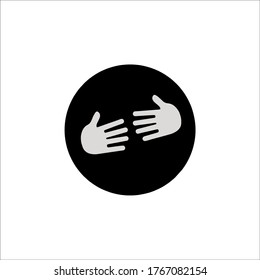hand emoji icon vector illustration logo template