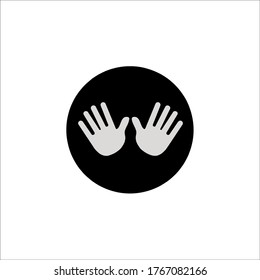 hand emoji icon vector illustration logo template