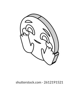 hand emoji isometric icon vector. hand emoji sign. isolated symbol illustration