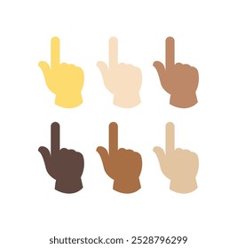 Hand emoji vector expression illustration pointing