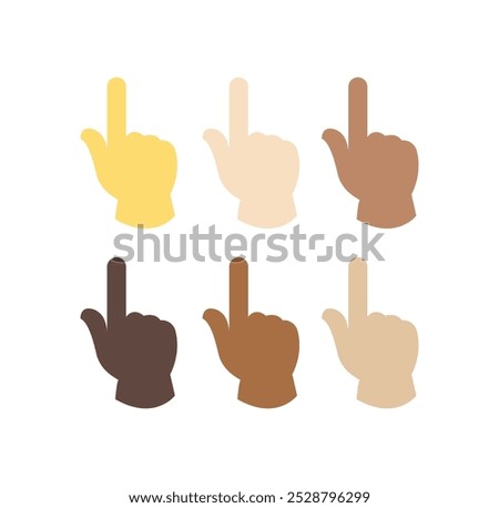 Hand emoji vector expression illustration pointing
