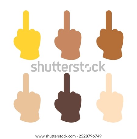 Hand emoji vector expression illustration middle finger