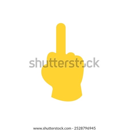 Hand emoji vector expression illustration middle finger