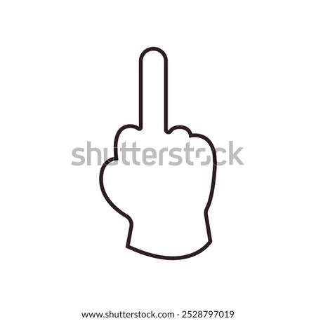 Hand emoji vector expression illustration middle finger