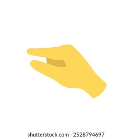 Mão de ilustração de vetor emoji expressão pinching pequeno