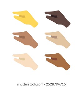 Mano emoji Ilustración vectorial expresión pellizcando Pequeño