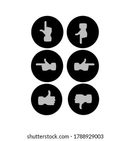 hand emojis icon vector illustration logo template