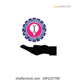 hand with Engineer icon.vector illustration.