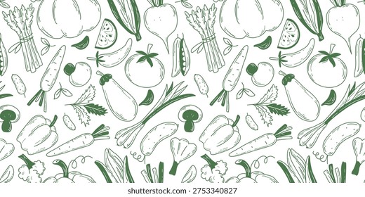 Hand engraved vegetable seamless