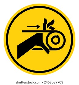 Hand Entanglement Belt Drive Symbol Sign, Vector Illustration, Isolate On White Background Label .EPS10