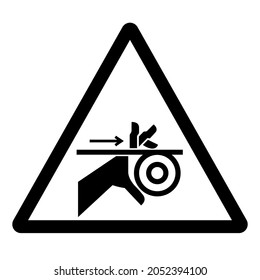 Hand Entanglement Belt and Rollers Symbol Sign, Vector Illustration, Isolate On White Background Label .EPS10