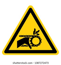 Hand Entanglement Chain Drive Symbol Sign, Vector Illustration, Isolate On White Background Label .EPS10  