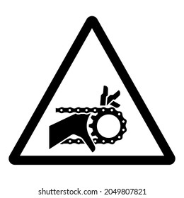 Hand Entanglement Chain Drive Symbol Sign, Vector Illustration, Isolate On White Background Label .EPS10