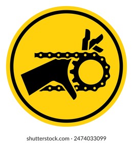 Hand Entanglement Chain Drive Symbol Sign, Vector Illustration, Isolate On White Background Label .EPS10