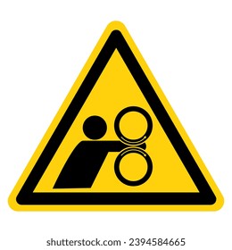Hand Entanglement Rollers Black Icon ,Vector Illustration, Isolate On White Background Label. EPS10