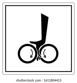 Hand Entanglement Rollers Symbol Sign, Vector Illustration, Isolate On White Background Label .EPS10