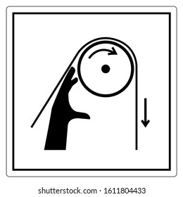 Hand Entanglement Rollers Symbol Sign, Vector Illustration, Isolate On White Background Label .EPS10