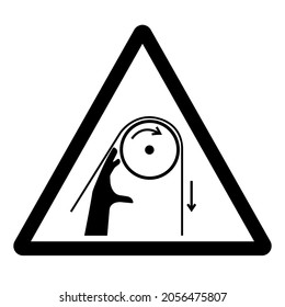 Hand Entanglement Rollers Symbol Sign, Vector Illustration, Isolate On White Background Label .EPS10